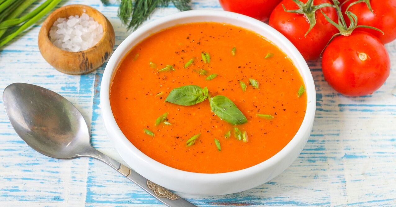 purea di zuppa di pomodoro tra i preferiti della dieta